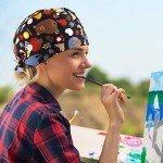 Geyoga Adjustable 6-Pack Bouffant Caps with Buttons