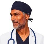 Navy Unisex Modern Classic Scrub Cap by FIGS