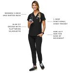 FIGS Catarina Women's One-Pocket Scrub Top - Black