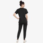 Eadflie Women's V-Neck Scrub Set with Joggers
