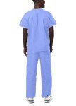 Adar Universal Unisex Drawstring Scrubs - Ceil Blue