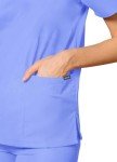 Adar Universal Unisex Drawstring Scrubs - Ceil Blue