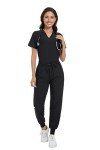 Women's V-Neck Scrub Top & Jogger Pants Set