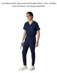 Men's Navy Drawstring Scrubs Jogger Pants with Pockets