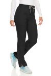MediChic Women's Black 6-Pocket Stretch Scrub Pants