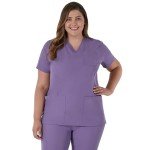 Hanes Women's Moisture-Wicking Healthcare Top - Soft Plum