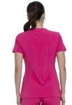 Dickies Women's V-Neck Scrub Top - Hot Pink