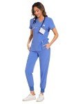 Women’s CozyFit Scrubs Set - V-Neck Top & Joggers