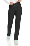 MediChic Women's Black 6-Pocket Stretch Scrub Pants