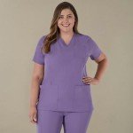 Hanes Women's Moisture-Wicking Healthcare Top - Soft Plum
