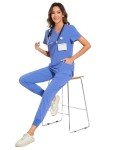 Women’s CozyFit Scrubs Set - V-Neck Top & Joggers