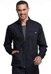 Cherokee Men's Black Warm-Up Scrub Jacket, L