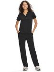 Women’s COZYFIT Medical Scrubs Set – Black