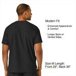 Men's Wink W123 V-Neck Scrub Top - Black