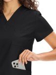 Women’s COZYFIT Medical Scrubs Set – Black