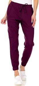 MediChic Women’s Wine Scrub Joggers with Pockets