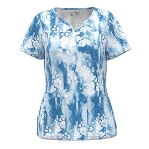 Moisture-Wicking V-Neck Nurse Scrubs Top