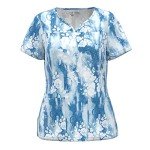 Moisture-Wicking V-Neck Nurse Scrubs Top