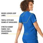 Carhartt Women's Cross-Flex Media Scrub Top, Royal