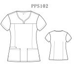 Moisture-Wicking V-Neck Nurse Scrubs Top