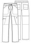 Men's Dickies Dynamix Athletic Scrub Pants, Pewter