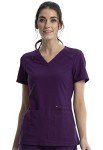Cherokee Women's Eggplant V-Neck Medical Scrub Top