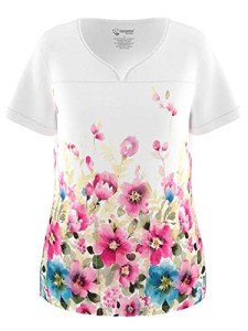 Moisture-Wicking V-Neck Nursing Scrubs Top
