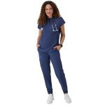 Hanes Women's Moisture-Wicking Mandarin Collar Scrub Top