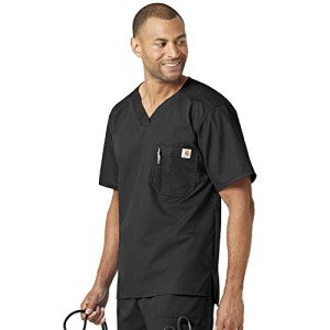 Carhartt Men's Black Utility Scrub Top - XX-Large
