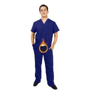 Men's True Navy Blue XXXL Scrub Set