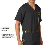 Carhartt Men's Multi-Pocket Scrub Top - Dark Pewter
