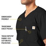Carhartt Men's Black Utility Scrub Top - XX-Large