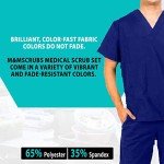 Men's True Navy Blue XXXL Scrub Set