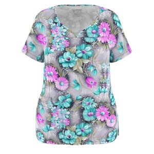 Moisture-Wicking V-Neck Nursing Scrubs Top
