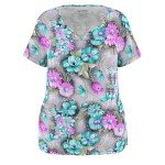 Moisture-Wicking V-Neck Nursing Scrubs Top