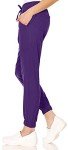 MediChic Women's Moisture-Wicking Scrub Joggers, Grape