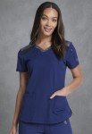 Dickies Women’s Athletic V-Neck Scrub Top – Navy/Black