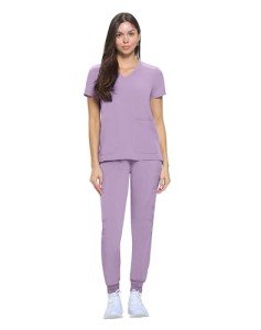 Lavender Women's Cool Stretch Jogger Scrub Set