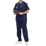 MISEMIYA Unisex Scrub Set: Top and Pants