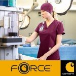 Carhartt Force® Modern Fit V-Neck Scrub Top - Black