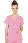 Women's Med Couture Peaches V-Neck Scrub Top - Taffy Pink