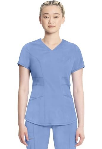 Infinity Cherokee Women's V-Neck Scrub Top, Ciel