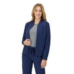 Women’s Hanes Zip-Up Scrub Jacket in Navy