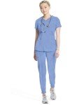 Infinity Cherokee Women's V-Neck Scrub Top, Ciel