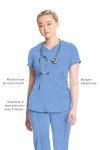 Infinity Cherokee Women's V-Neck Scrub Top, Ciel