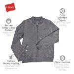 Women’s Hanes Zip-Up Scrub Jacket in Navy