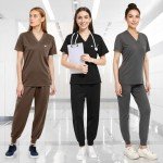 UnionMed Women's Stretch V-Neck Scrub Set