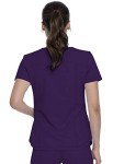 Dickies Dynamix Women's V-Neck Scrub Top, Eggplant