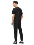 Men's COZYFIT Black Scrubs Set - V-Neck & Joggers