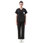 Leaddol Women's V Neck Medical Scrubs Set